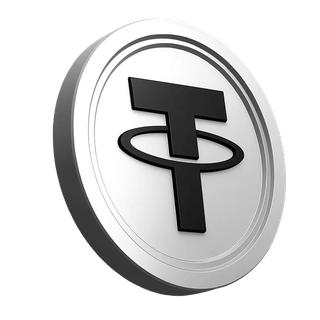 Imagem da moeda Tether USDT exibida na secção de informações da plataforma